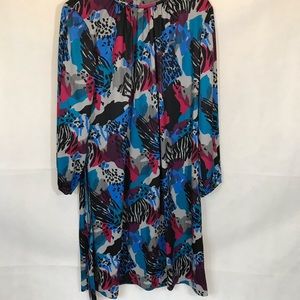 70’s VTG Three R’s L/S Animal Print Midi Dress